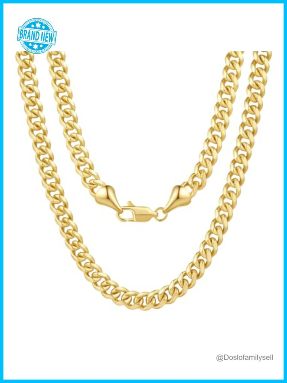 14K Gold Cuban Link Chain Necklace 3.5/5/6mm Lobster Clasp
